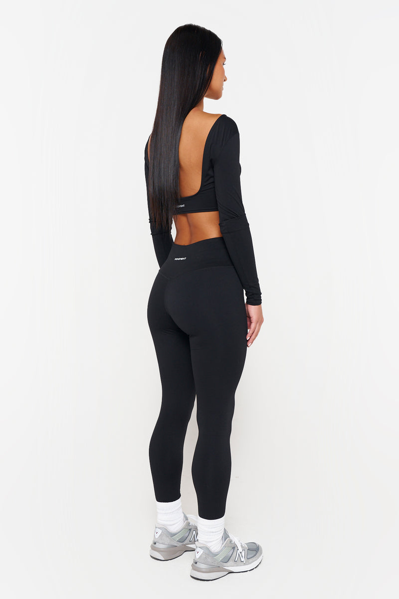 Black Recycled High Waisted Leggings