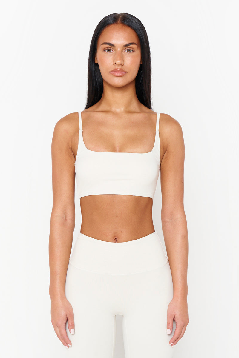 Chai Recycled Scoop Crop Top