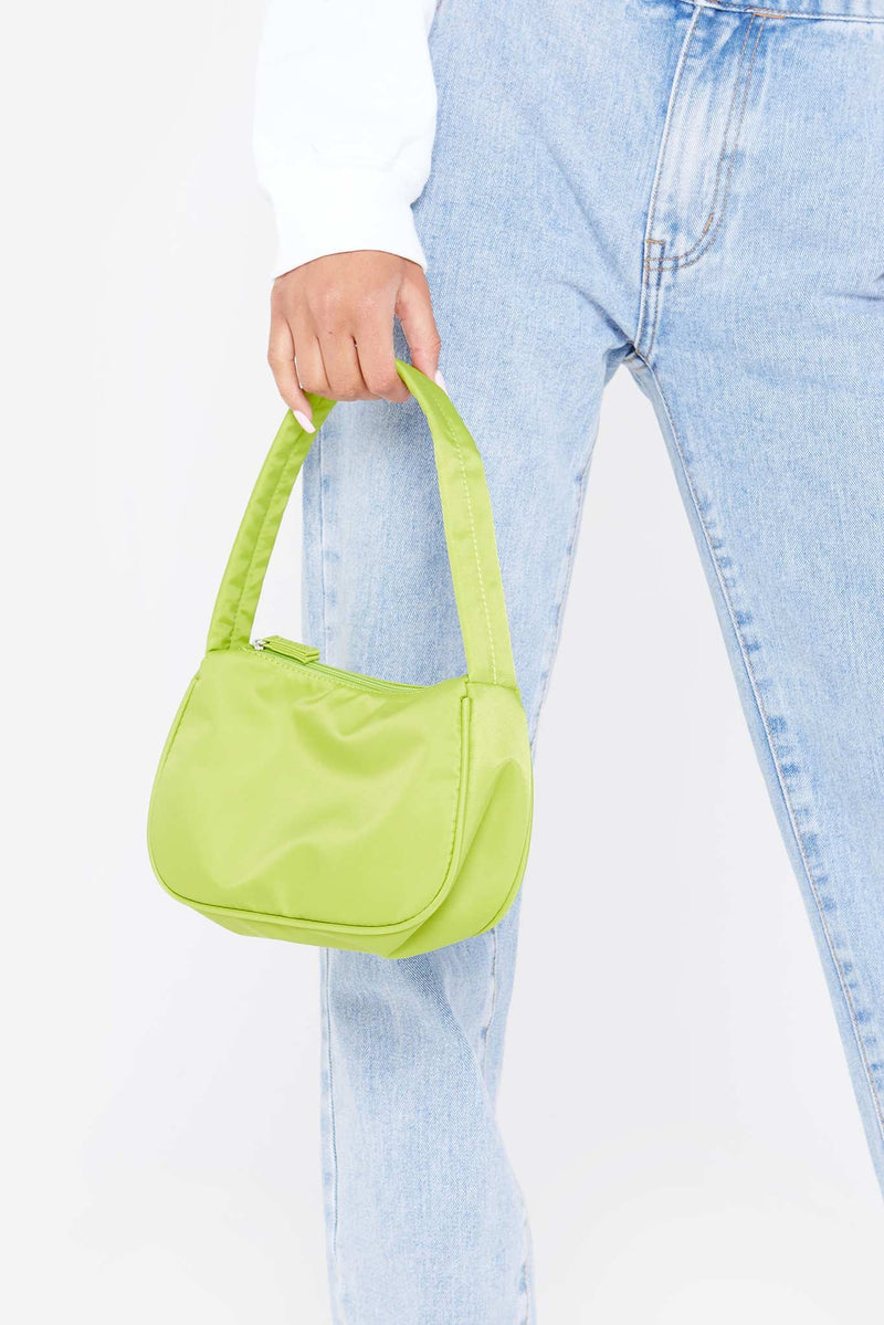 Neon Green Nylon Handbag
