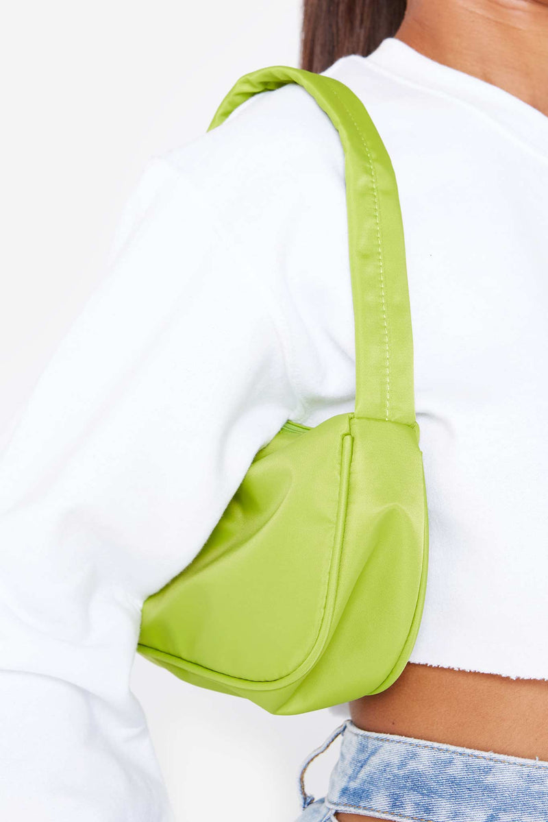 Neon Green Nylon Handbag