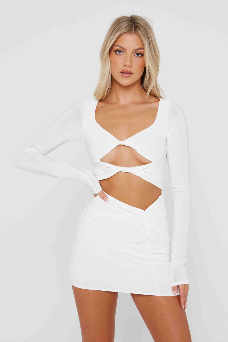 White Twist Dress