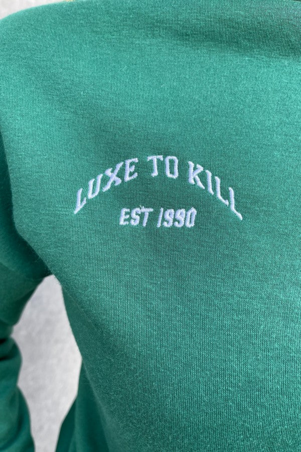"90's Luxe" Forest Green Sweatshirt
