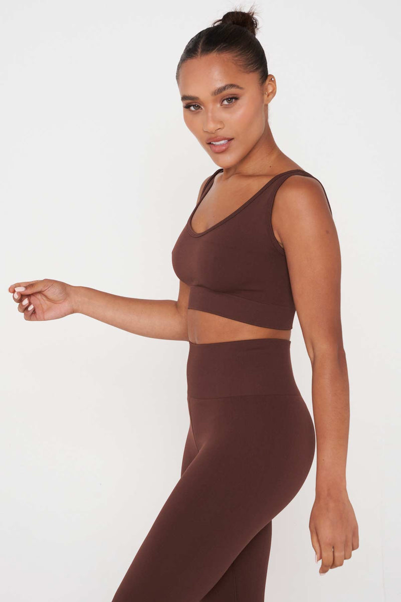 Chocolate Recycled Plunge Top