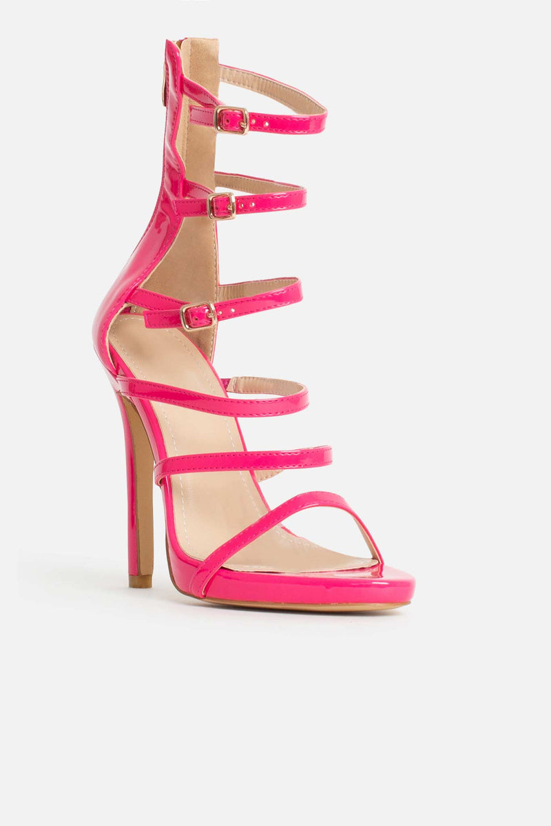 Aria Platform Heels in Hot Pink Vegan Leather